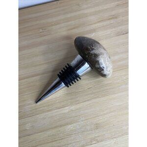 Hand Crafted Petoskey Stone Decorative Wine Stopper